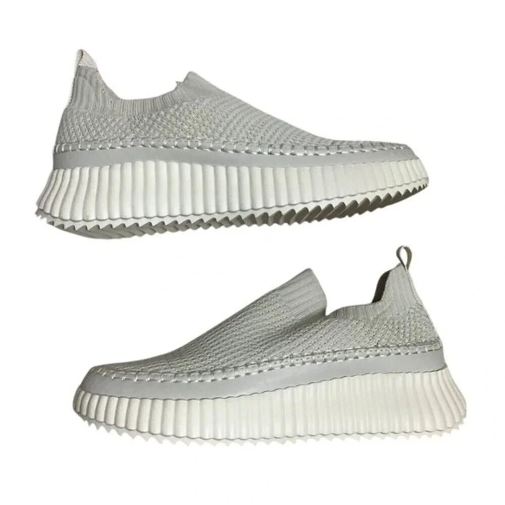 Steve Madden Samarah Womens Gray White Slip On Low Top‎ Sneakers Size 7.5M